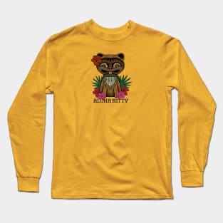 Aloha Kitty Tiki Totem Long Sleeve T-Shirt